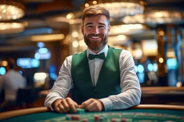 Fase pembagian kartu awal dalam Casino Hold'em